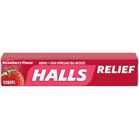 Halls Halls Strawberry Cough Drops 9 Count, PK480 62367